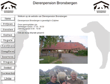 Tablet Screenshot of dierenpensionbronsbergen.nl